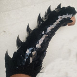 Knitted Scalemail Gauntlets Armor Scale maille Gloves with Dragon Claw,Halloween Dragon Costumes
