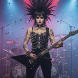 Plus Size Spiked Studded Bustier Corset Top,Gothic Punk Rock  Clothing,Burning Man Festival Costumes,Sexy Biker