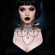 Metal Filigree Gothic Choker With Flail,Goth Mace Collar,Spike Morning Star Choker,Vintage Necklace