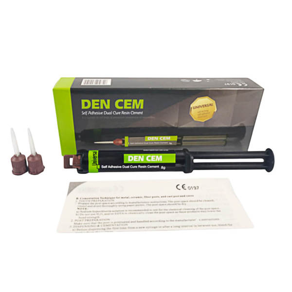 8g Dental self adhesive dual cure resin cement with automix syringe