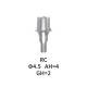 Straumann Compatible Dental Abutment RC TI Base Φ4.5 AH=4 GH=2