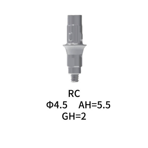 Straumann Compatible RC Cement_retained Abutment Φ4.5 AH5.5 GH2