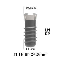 Straumann Compatible TL LN RP Dental Implant, D4.8 mm, 8 mm