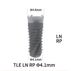 Straumann Compatible TLE LN RP Dental Implant, D4.1 mm, 8 mm