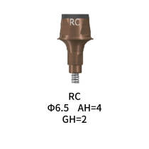 Straumann Compatible RC Cementable Abutment Φ6.5 AH=4 GH=2