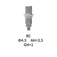 Straumann Compatible RC Cement-retained Abutment Φ4.5 AH3.5 GH1