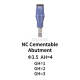 Straumann Compatible NC Cementable. Abutment, D3.5 , AH 4mm GH=1 mm with screw