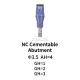 Straumann Compatible NC Cementable. Abutment, D3.5 , AH 4mm GH=1 mm with screw