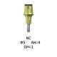 Straumann Compatible NC Cementable Abutment Φ5 AH4 GH1