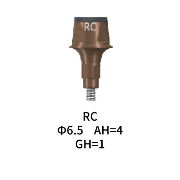 Straumann Compatible RC Cementable Abutment Φ6.5 AH=4 GH=1