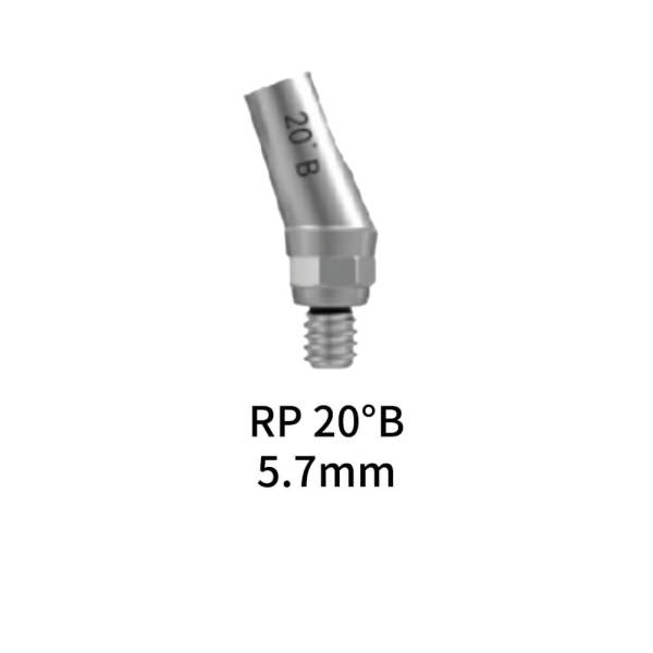 Straumann Compatible RP Octagon 20° Angled Abutment Type B 5.7mm