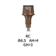 Straumann Compatible RC Cementable Abutment Φ6.5 AH=4 GH=3