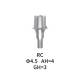 Straumann Compatible Dental Abutment RC TI Base Φ4.5 AH=4 GH=3