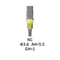 Straumann Compatible NC Cement-retained Abutment Φ3.8 AH5.5 GH1