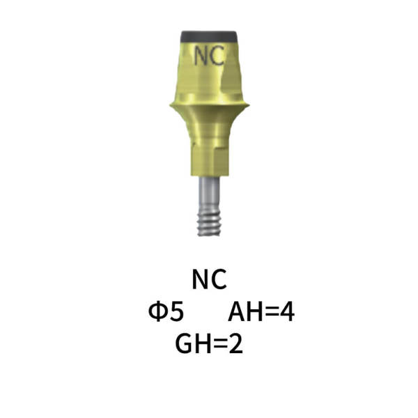 Straumann Compatible NC Cementable Abutment Φ5 AH4 GH2