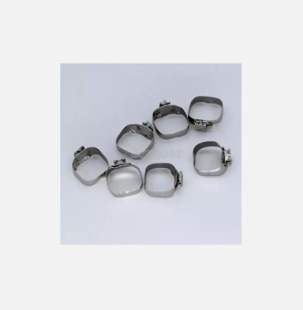 Dental Orthodontic Buccal Tubes Bands Roth .022 Welded Conv For 1st Molar 4pcs/kit