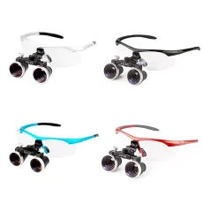 Dental Medical Surgical Binocular Loupe Optical Glass Magnifier Silver 3.5X-420