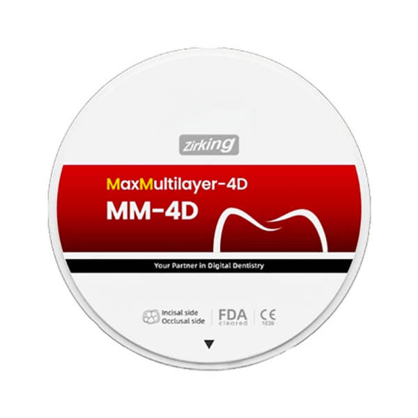 Dental Prime MaxMultilayer 4D (MM-4D) Zirconia Block 20 Shade 98x22