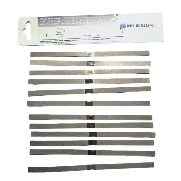 12pcs Dental stainless steel aluminum plated polishing strip 6.0mm double-sided
