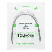 10 packs Dental Orthodontic Ovoid Form Stainless Steel Arch Wires 012U-020L