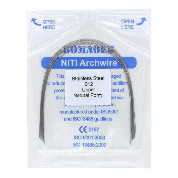 Dental Orthodontic stainless steel Round wires Ovoid Form BOMAOER 10 packs