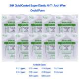 10 packs 24K Gold Coated Super elastic NI-TI Orthodontic Round Wire 1PC/PACK