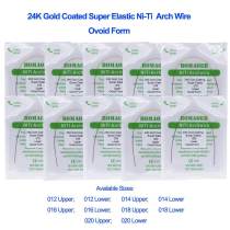 10 packs 24K Gold Coated Super elastic NI-TI Orthodontic Round Wire 1PC/PACK