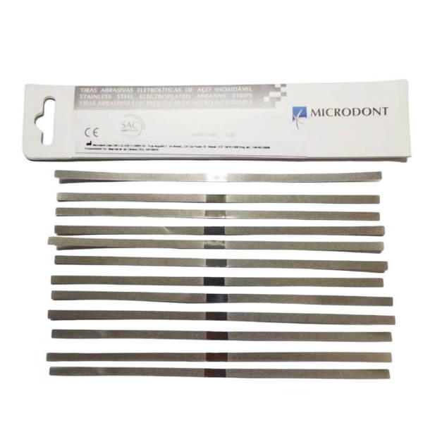12pcs Dental stainless steel aluminum plated polishing strip 4.0mm double-sided