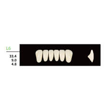 16 cards Dental Synthetic Polymer Resin False Teeth Denture L6  Square Anteriors Lower 6pcs/card