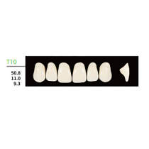 16 cards Dental Synthetic Polymer Resin False Teeth Denture T10  Square Anteriors Upper 6pcs/card