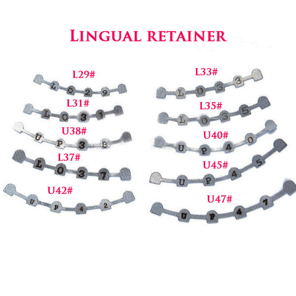 1 pack Dental lingual retainer bonding splints orthodontic size 10 sizes 2/pack
