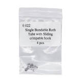 1 Pack Dental orthodontic 1st Roth molar buccal tubes with crimpable hooks 4pcs/Pack