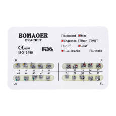 10 kits Dental Orthodontic Metal Brackets Brace mini Edgewise 022 345 hooks 20pcs/kit