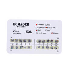 10 kits Dental Orthodontic Metal Brackets Brace Standard roth 018 3 hook 20pcs/kit