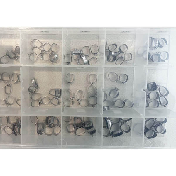 1 box 144pcs Dental Orthodontic Pre-molar Band Roth 15-32# with No Hook Brackets