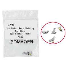 1 Bag Dental Orthodontic Welding Non-convertible sgl Buccal Tube 0.022  4pcs/pack