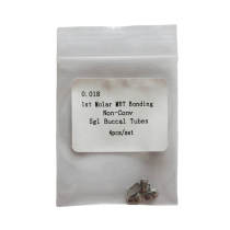 1 pack 4pcs Dental Orthodontic 1st molar Buccal tube MBT 018 Bondable Bigger holes