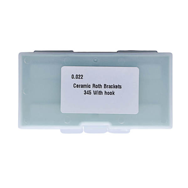 1 kit Dental orthodontic ceramic bracket brace roth slot 022 345 hook