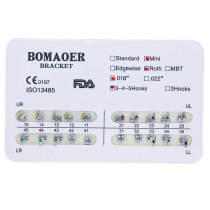 10 kits Dental Orthodontic Metal Brackets Brace mini roth 018 345 hooks 20pcs/kit