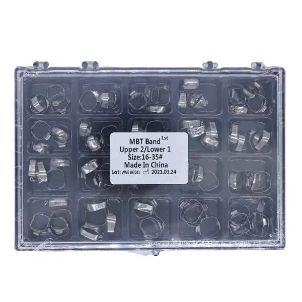 1 box 80Pcs Dental Orthodontic 16#-35 Bands with Buccal Tube 1st Molar MBT.022 U2/L1