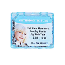 1 box 50 sets Dental orthodontic 1st molar buccal tubes Roth 18 Monoblock