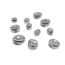 5PCS Dental Kid Primary Molar Teeth Temporary Crowns 1st 2nd Molar stainless steel for Upper/Lower Left/Right