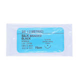 12 Pcs/Box Surgical Non Absorbable 3/0 Suture Silk Braided Dental 75cm