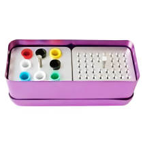 Dental 48 holes Endo Disinfection Box Long For File Gutta Percha Point Detachable Aluminum Cover