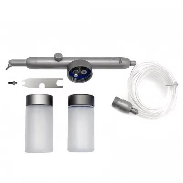 Dental Aluminum Oxide Micro Blaster Unit 360 Degree Rotating Air Abrasion Polisher 2 Holes