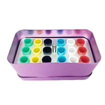 Dental 18 Holes Endo Disinfection Box Small For Gutta Percha Points Aluminum Cover