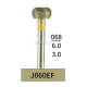 10pcs Dental Lab Full-Sintered Diamond.HP bur J060EF Extra Fine Grit For Metal