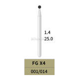 10pcs Dental Oral Surgical Burs FG X4 25MM of Tungsten Carbide 001/014 BOMAOER