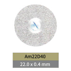10pcs Dental Diamond Disc Hard,0.4mm Double Sided Medium Grit AM22D40