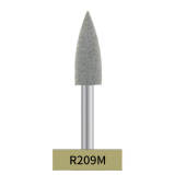 10PCS Bomaoer Rubber Bur Silicon Acrylic Polishing Gray Medium Grit R209M